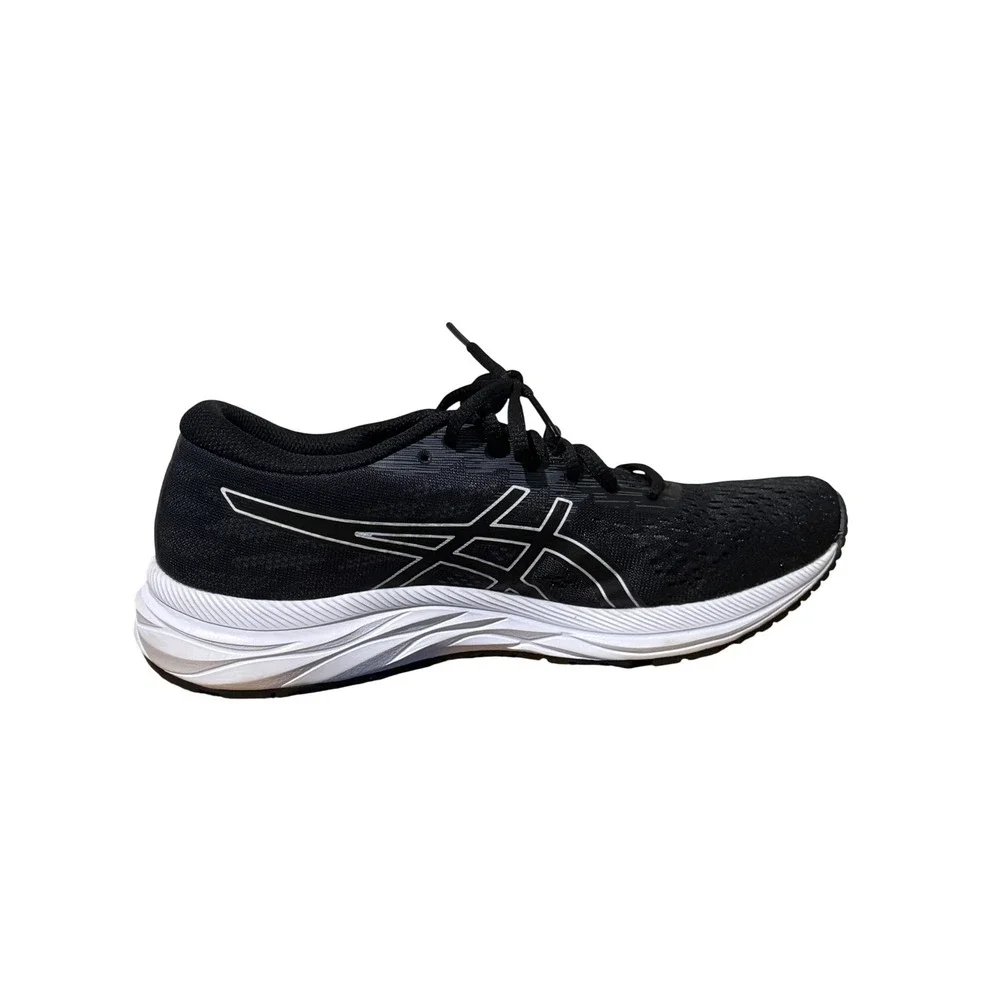 Asics Gel-Excite 7 Men Running Shoes Black White Sneakers 1011A657 Size 7.5 Wide
